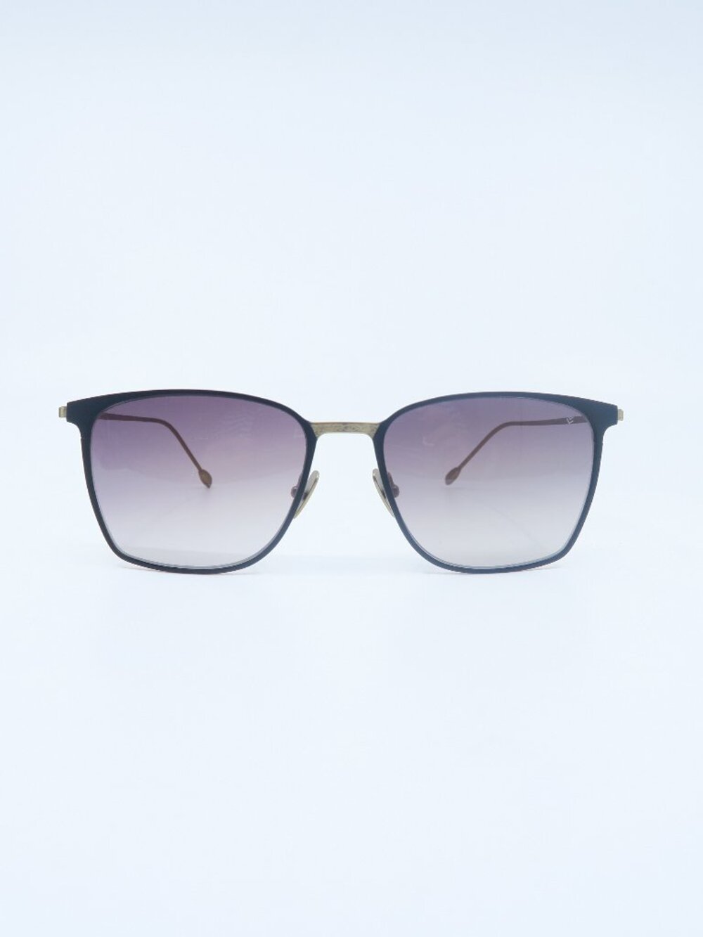 John Varvatos V524 Black & Gold,  Gray Gradient Lenses, New Men's Sunglasses.